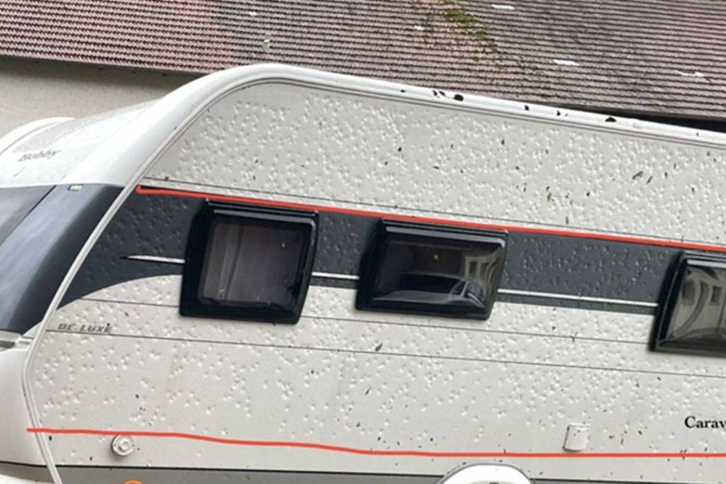 Caravan hail damage repair