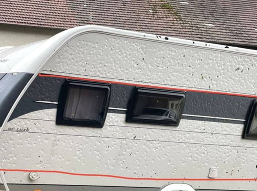 Caravan hail damage repair